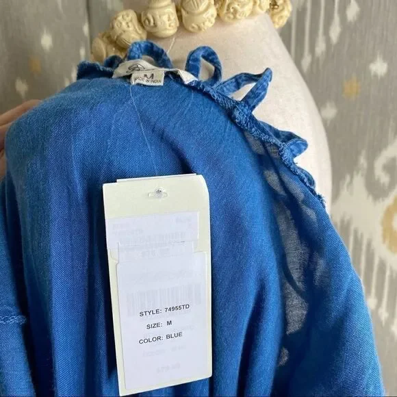 BOHO ME Blue Tie Dye Maxi Dress - Medium - Picture 2 of 13